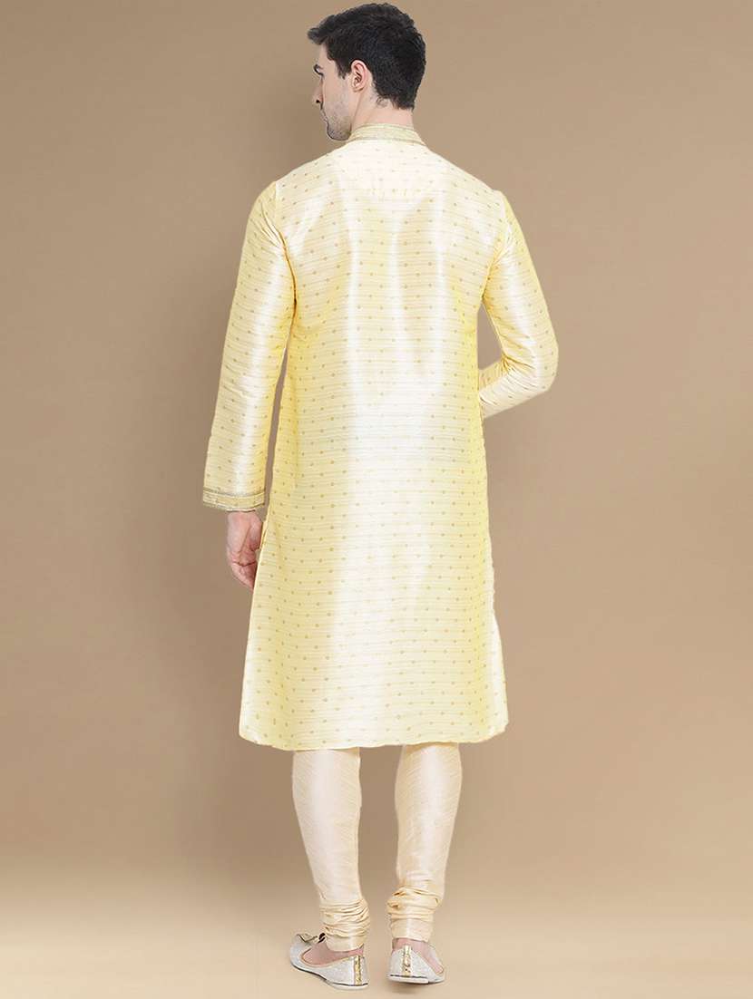 men self design kurta and churidar set - 22375433 -  Standard Image - 3