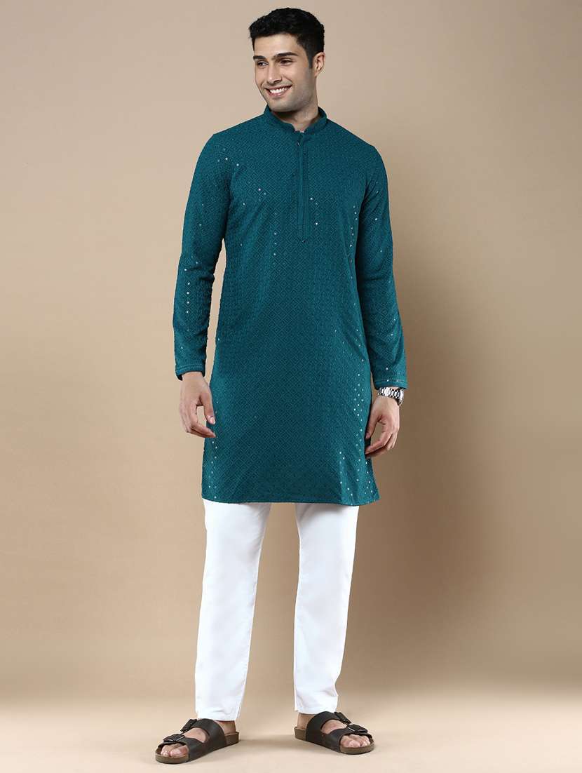 men self design kurta and pyjama set