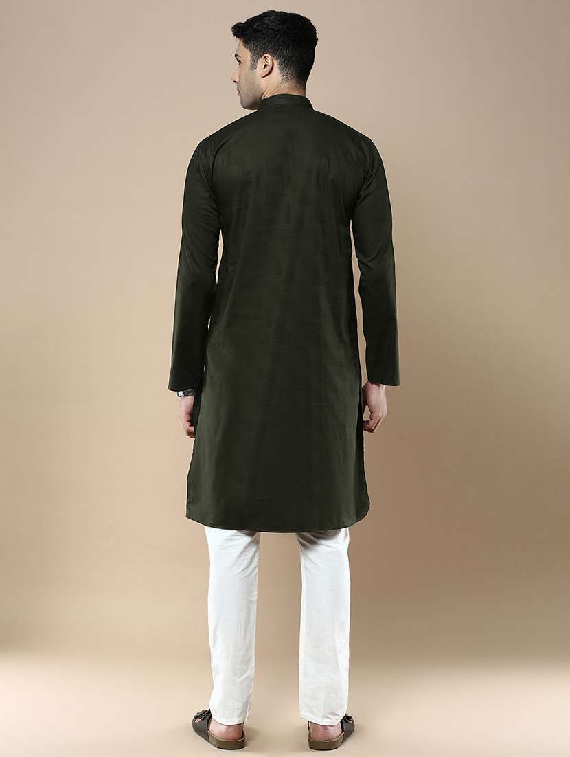 men long sleeve kurta and pyjama set - 22375493 -  Standard Image - 3