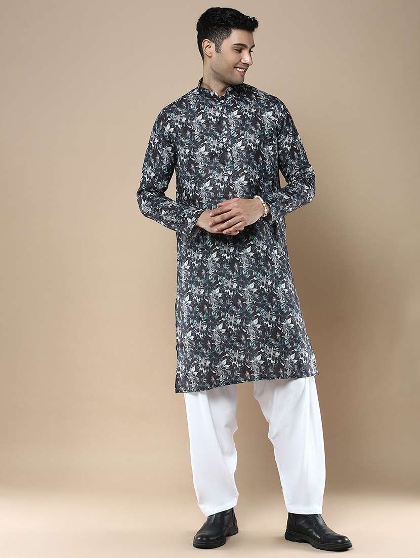 men self design kurta and salwar set