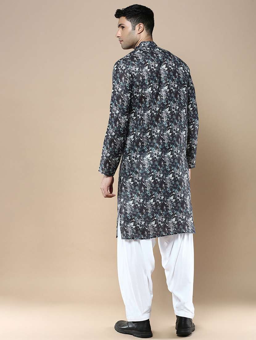 men self design kurta and salwar set - 22375495 -  Standard Image - 3