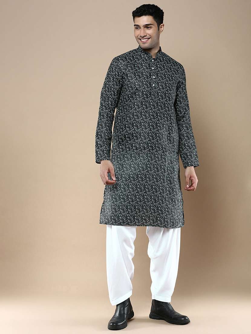 men long sleeve kurta and salwar set