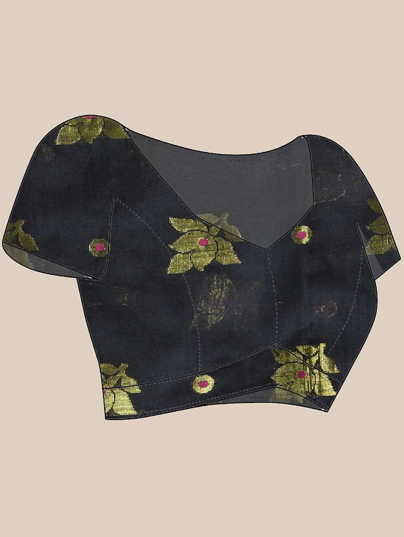 women self design handloom saree with blouse - 22376120 -  Standard Image - 5