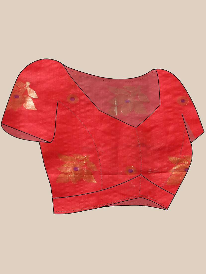 women self design handloom saree with blouse - 22376124 -  Standard Image - 5