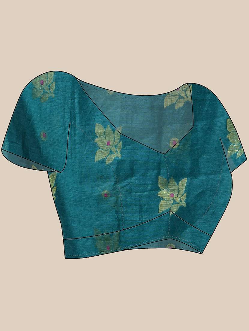 women self design handloom saree with blouse - 22376125 -  Standard Image - 5