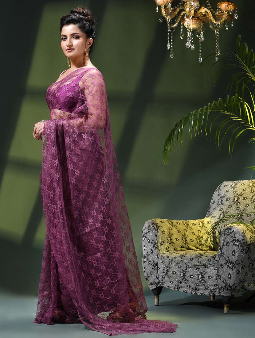 women self design plain saree - 22376149 -  Standard Image - 5