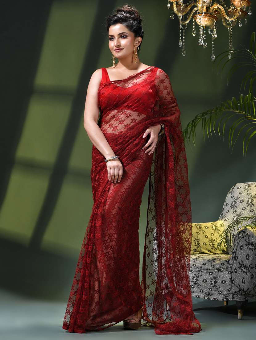 women self design plain saree - 22376151 -  Standard Image - 3