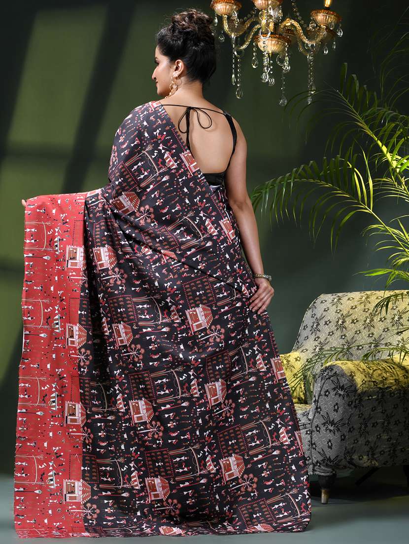 women printed casual wear saree - 22376154 -  Standard Image - 3