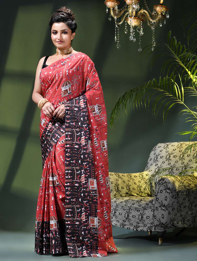 women printed casual wear saree