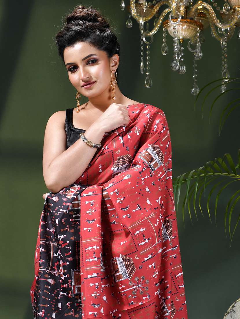 women printed casual wear saree - 22376155 -  Standard Image - 3