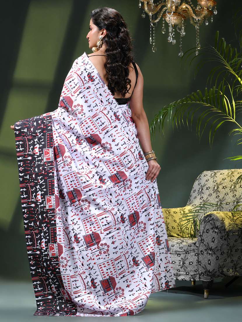 women printed casual wear saree - 22376156 -  Standard Image - 3