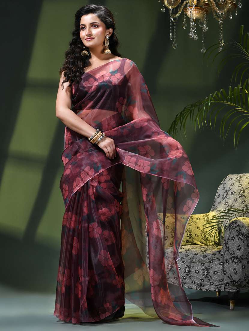 women floral printed saree - 22376161 -  Standard Image - 3