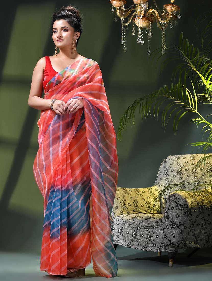 women printed casual wear saree