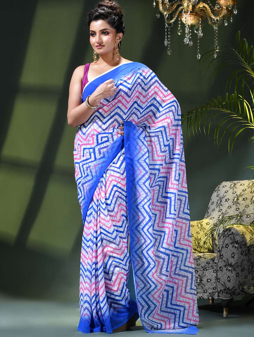 women printed casual wear saree - 22376187 -  Standard Image - 3