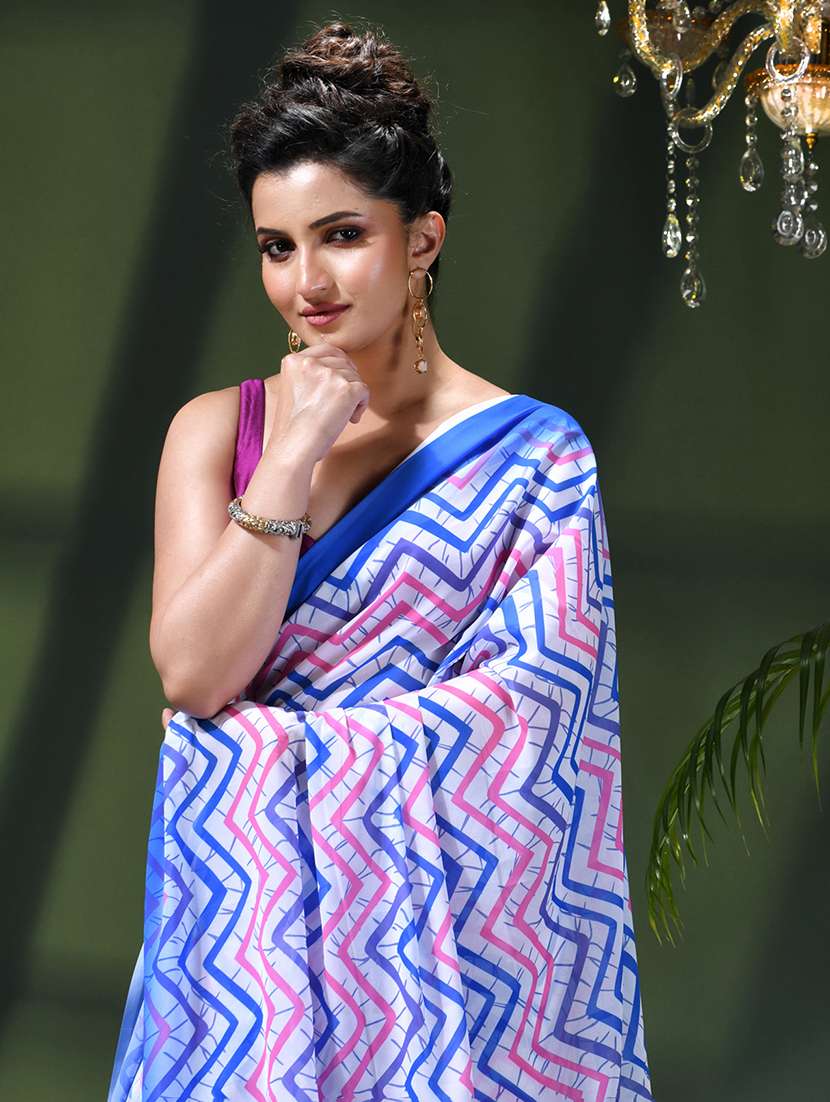 women printed casual wear saree - 22376187 -  Standard Image - 5