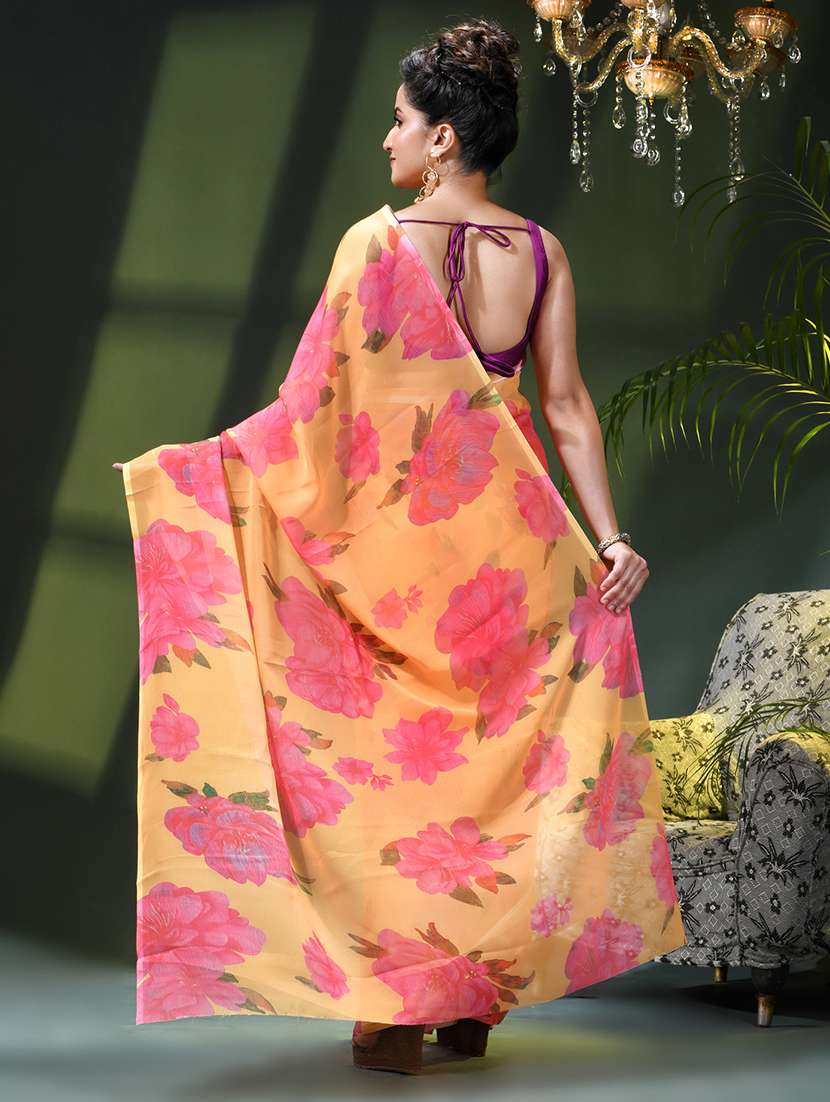women printed casual wear saree - 22376195 -  Standard Image - 3