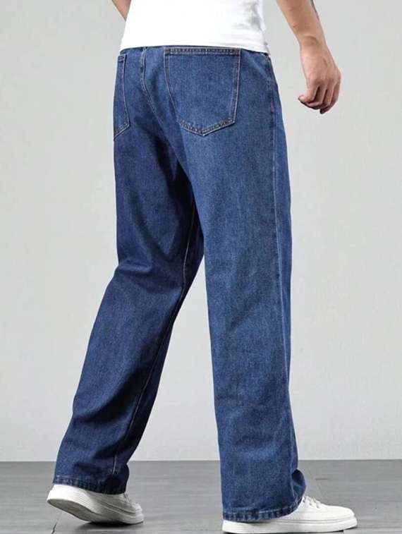 men solid mid rise relaxed jeans - 22376367 -  Standard Image - 3