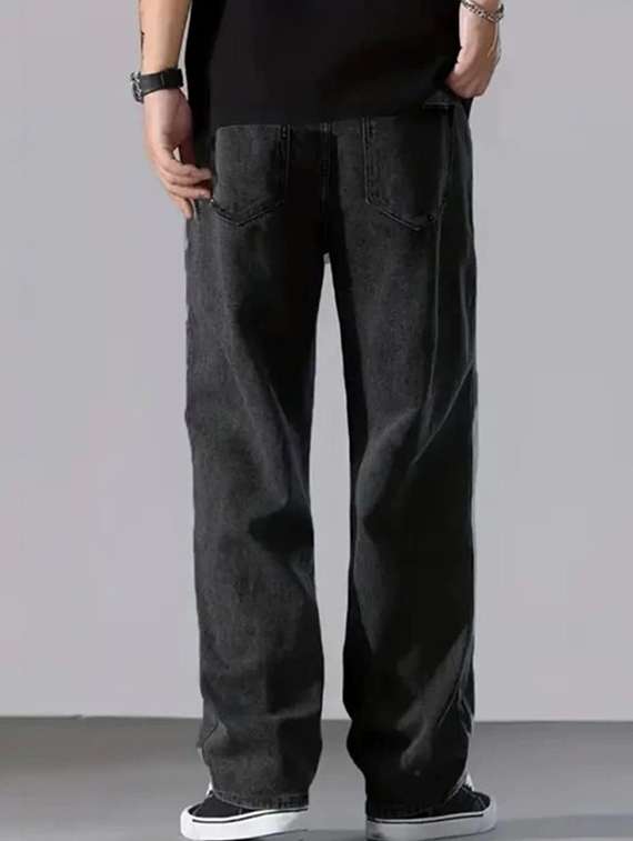 men solid mid rise straight jeans - 22376371 -  Standard Image - 3