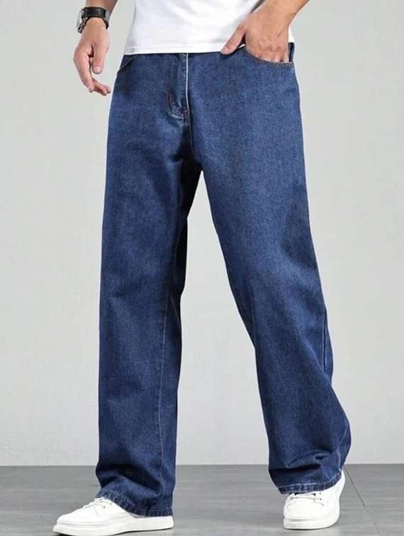 men solid mid rise relaxed jeans - 22376372 -  Standard Image - 3