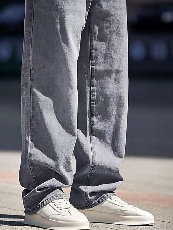 men solid mid rise relaxed jeans - 22376374 -  Standard Image - 3