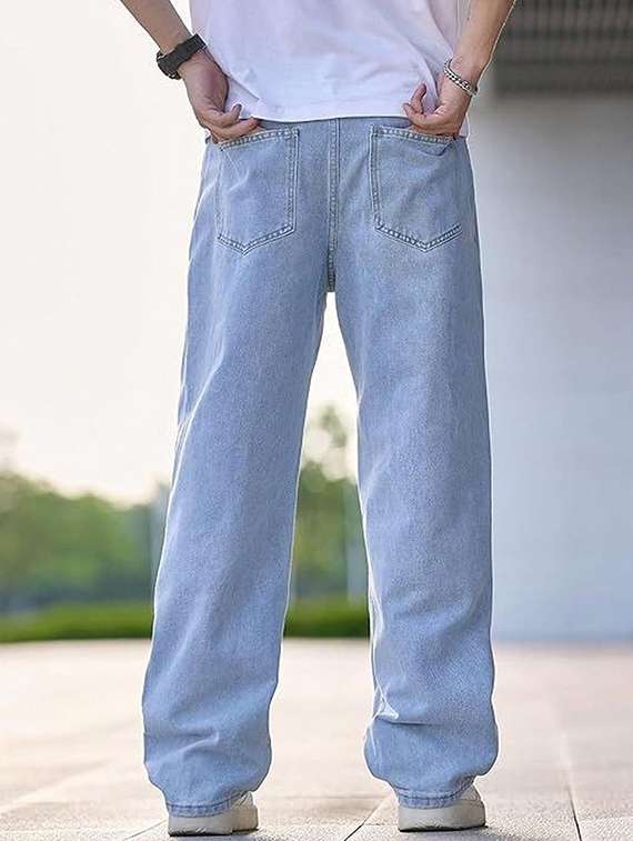 men solid mid rise relaxed jeans - 22376383 -  Standard Image - 3