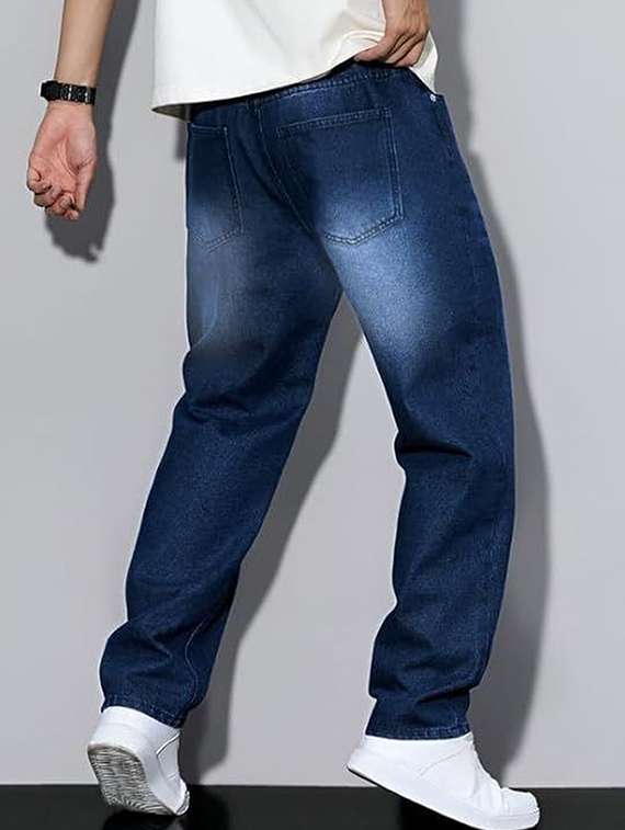 men solid mid rise straight jeans - 22376430 -  Standard Image - 3