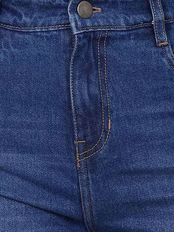 women solid high rise wide leg jeans - 22376486 -  Standard Image - 3