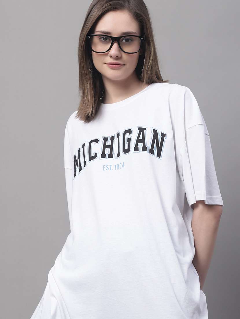 women printed short sleeve oversized t-shirt
