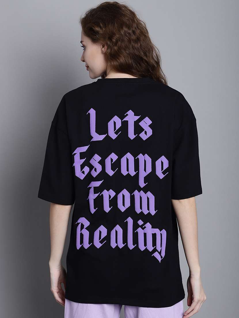 women printed short sleeve oversized t-shirt