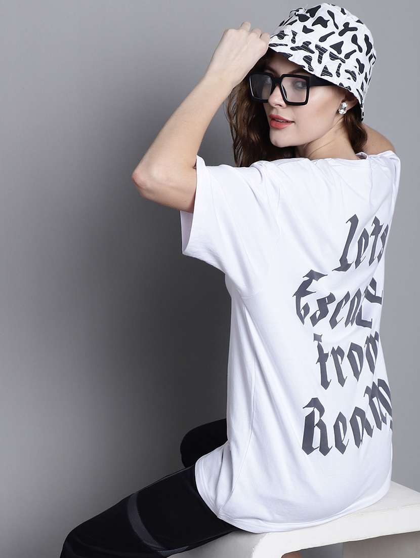 women printed short sleeve oversized t-shirt