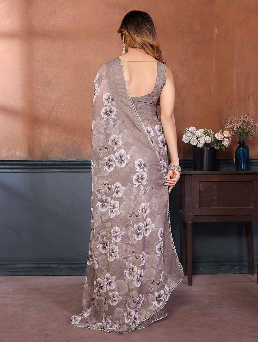 women printed casual wear saree with blouse - 22376670 -  Standard Image - 3