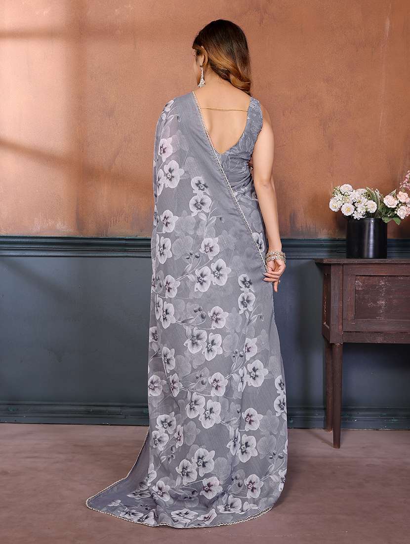women printed casual wear saree with blouse - 22376671 -  Standard Image - 3