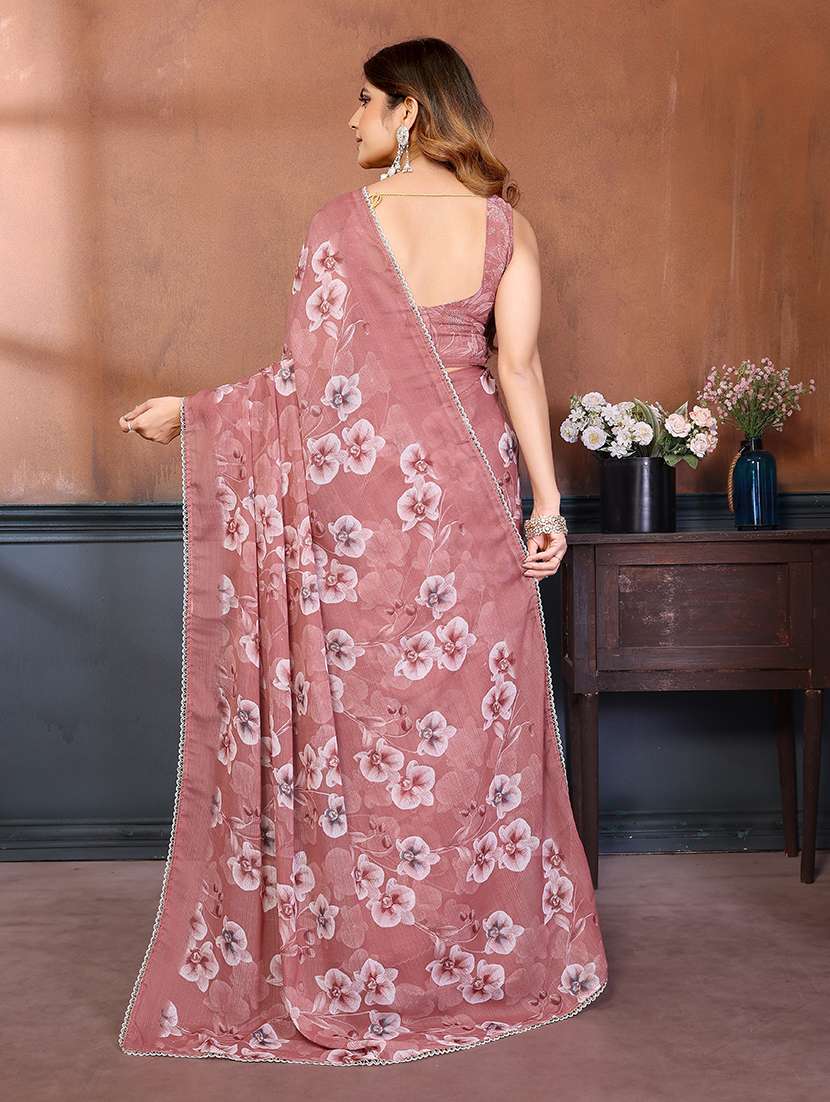 women printed casual wear saree with blouse - 22376672 -  Standard Image - 3