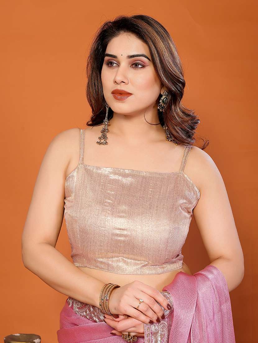 women solid with bordered saree with blouse - 22376680 -  Standard Image - 5