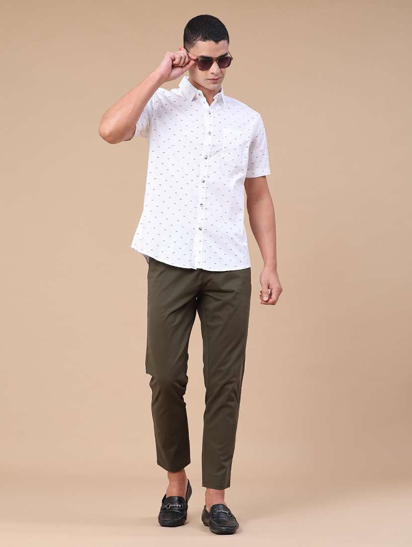 men printed short sleeve regular fit casual shirt - 22376791 -  Standard Image - 5