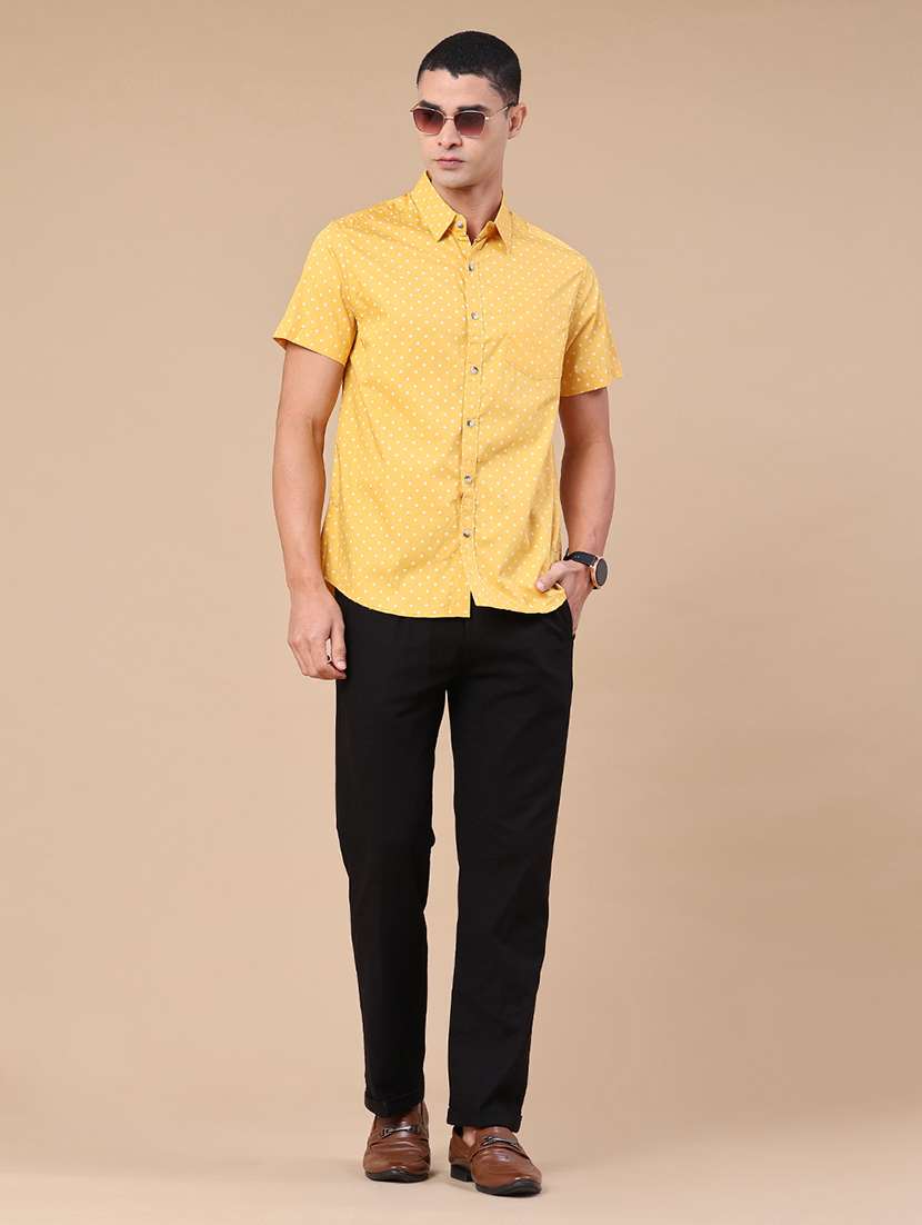 men printed short sleeve regular fit casual shirt - 22376794 -  Standard Image - 5