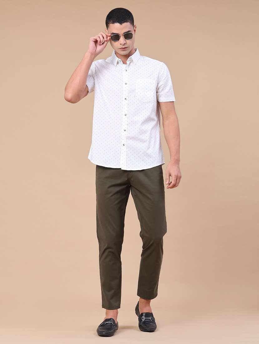 men printed short sleeve regular fit casual shirt - 22376797 -  Standard Image - 5