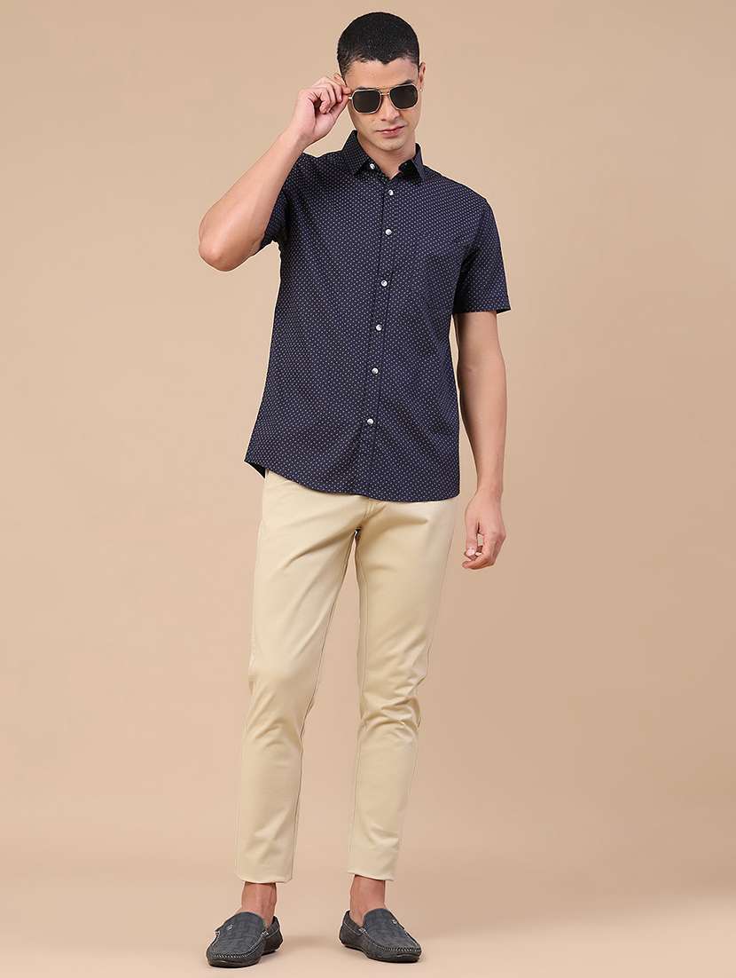 men printed short sleeve regular fit casual shirt - 22376798 -  Standard Image - 5