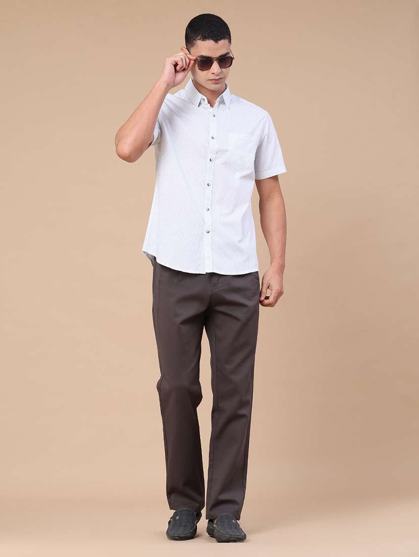 men printed short sleeve regular fit casual shirt - 22376799 -  Standard Image - 5