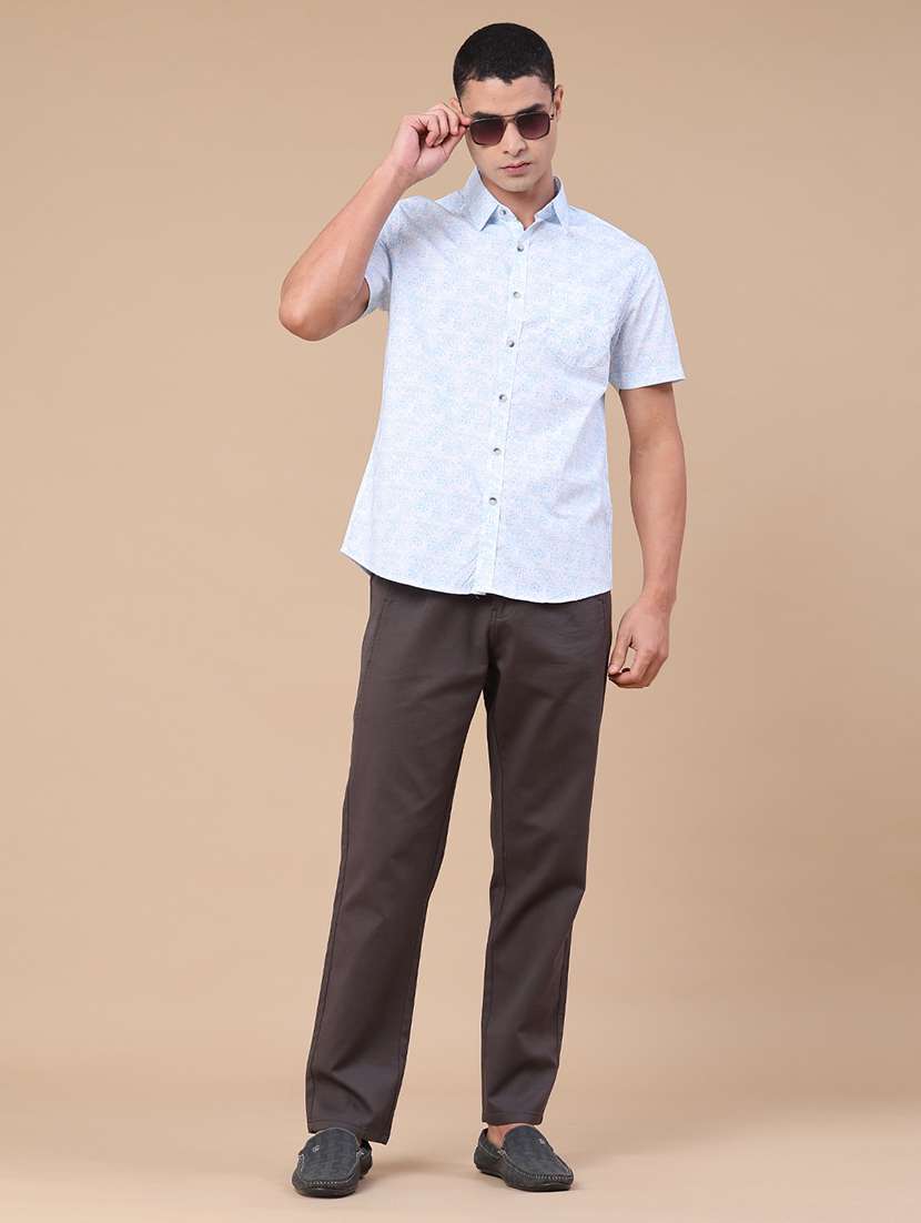 men printed short sleeve regular fit casual shirt - 22376800 -  Standard Image - 5
