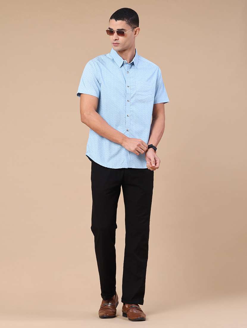 men printed short sleeve regular fit casual shirt - 22376803 -  Standard Image - 5