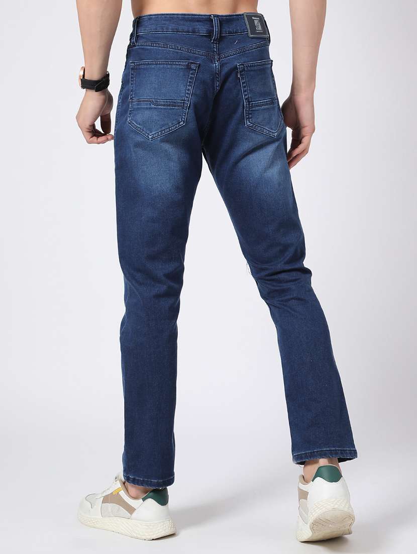 men washed mid rise full length slim fit jeans - 22376838 -  Standard Image - 3
