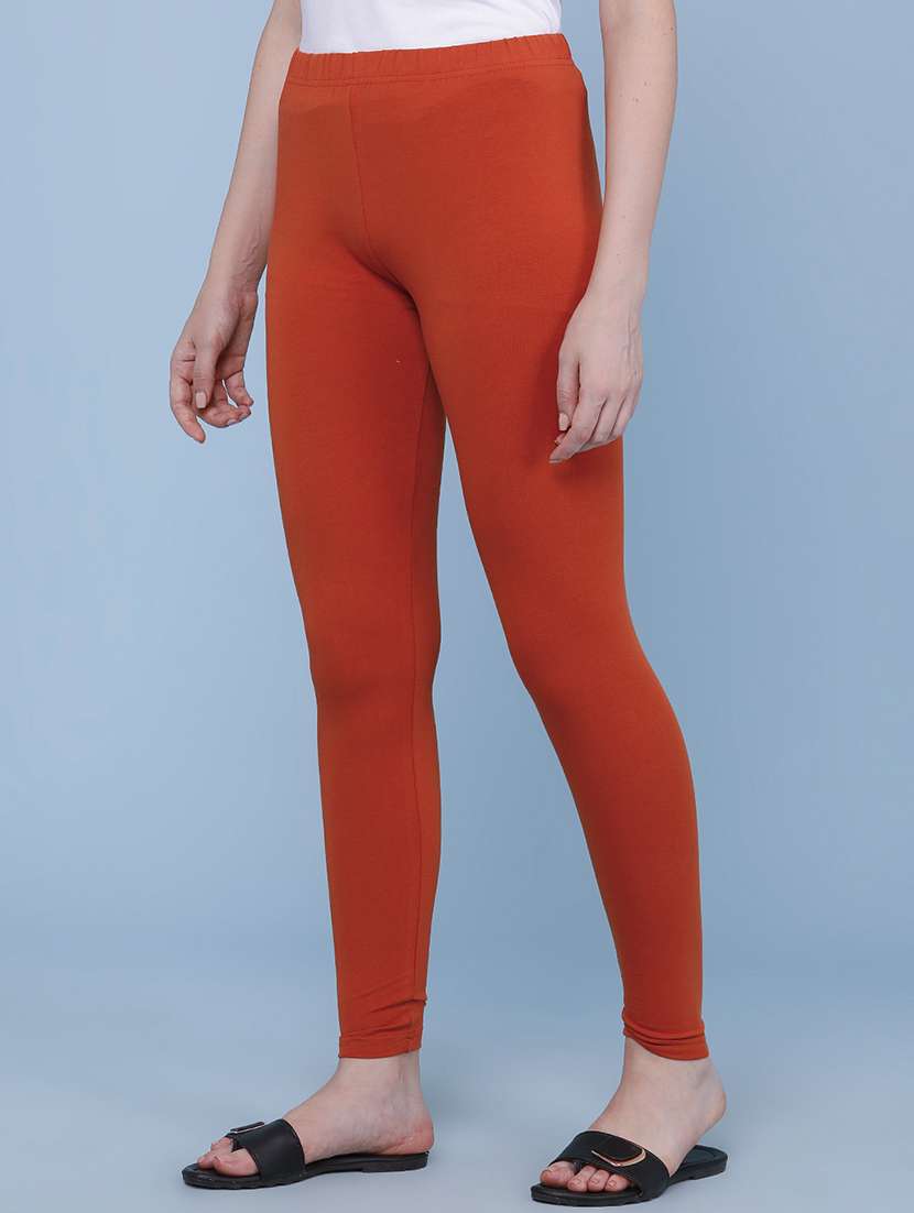 women solid mid rise leggings - 22376932 -  Standard Image - 3