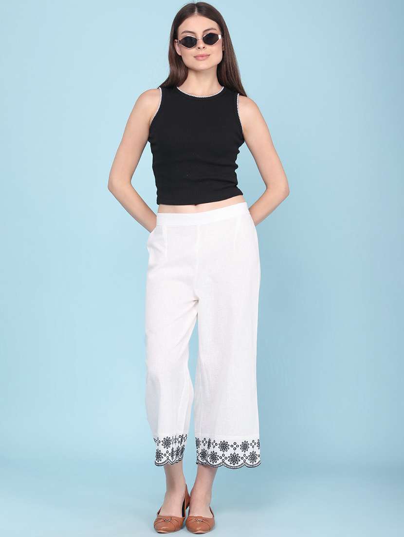 women solid sleeveless round neck crop t-shirt - 22376943 -  Standard Image - 5