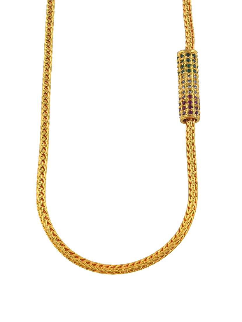 women gold plated chain necklace - 22377309 -  Standard Image - 3