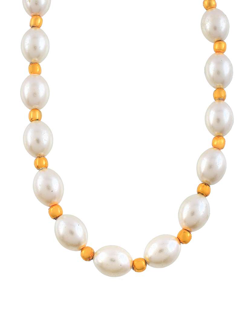 white pearl choker necklace for women - 22377310 -  Standard Image - 3