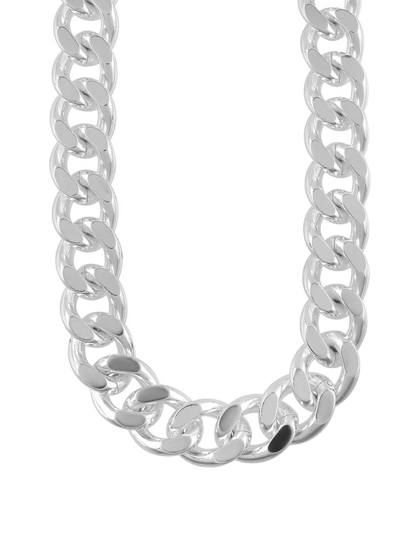 stainless steel anti tarnish silver plated heavy chain for men - 22377311 -  Standard Image - 3