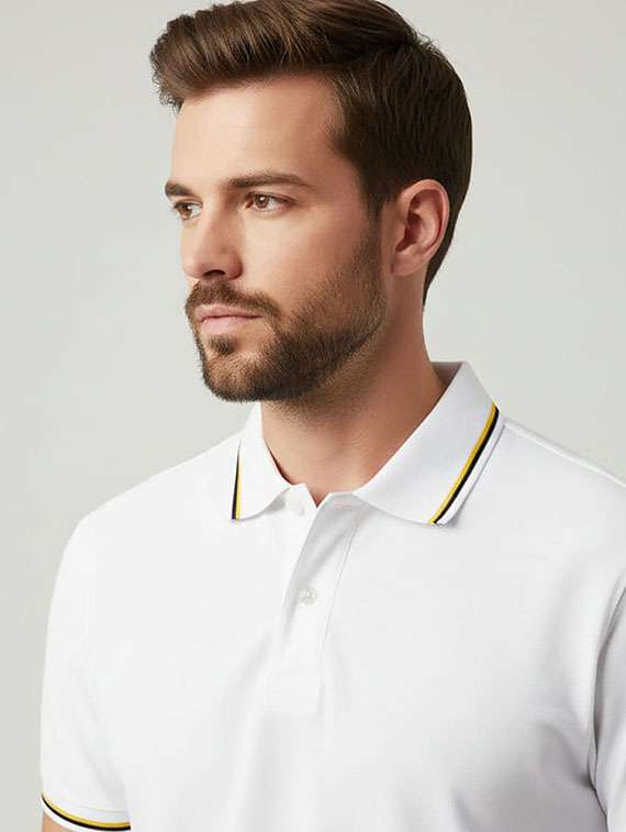 men solid short sleeve polo t-shirt - 22377436 -  Standard Image - 3
