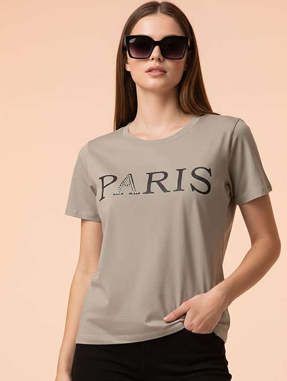 women printed short sleeve t-shirt