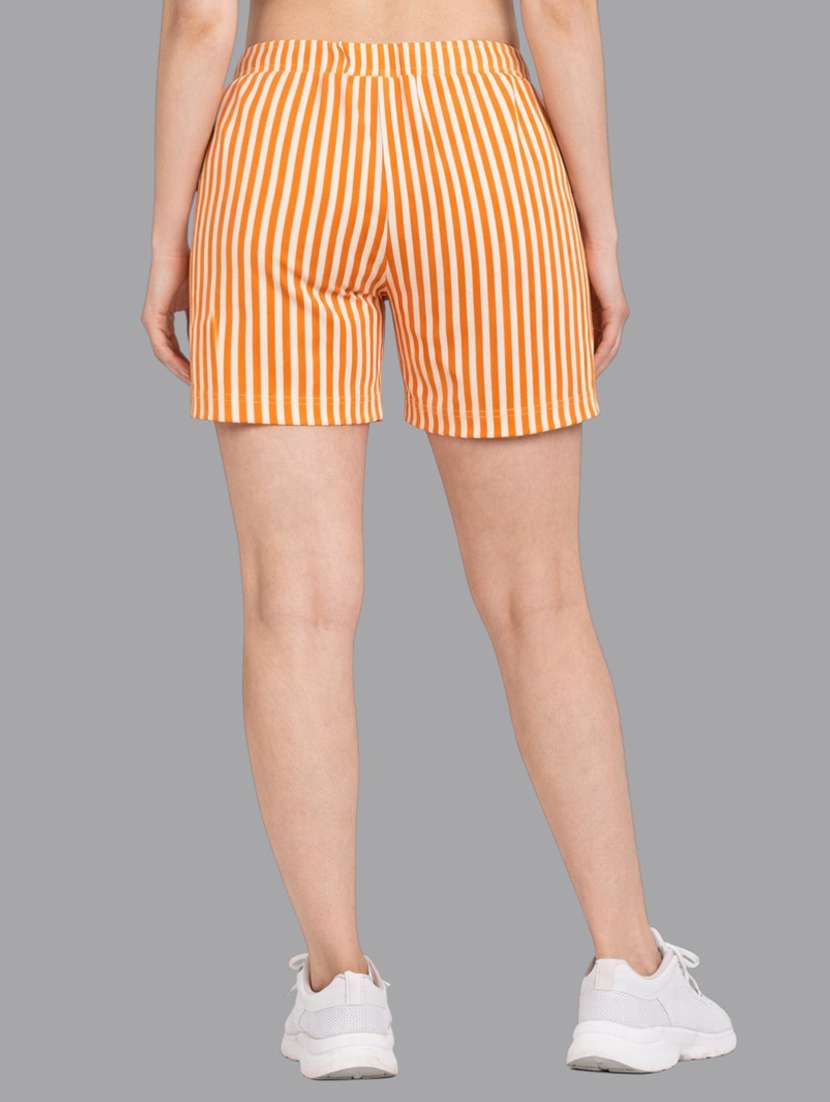 women striped mid rise shorts - 22377556 -  Standard Image - 3